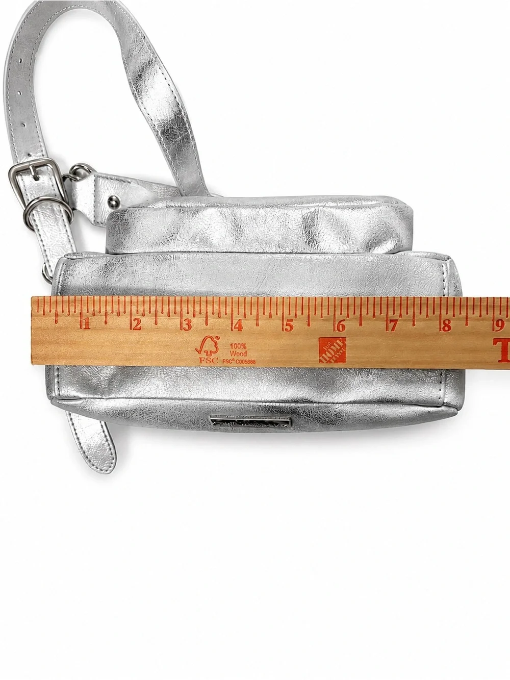 Madden Girl Small Silver Metallic Y2K Shoulder Mini Hobo Bag New